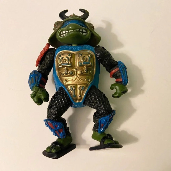 Vintage 1990 Teenage Mutant Ninja Turtle Leo Samurai TMNT Action Figure - Picture 8 of 9